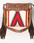 American Darling ADBGZ566A Signature Crossbody Hand Tooled Saddle Blanket Genuine Leather women bag western handbag purse
