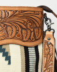 American Darling ADBGZ579A Signature Crossbody Hand Tooled Saddle Blanket Genuine Leather women bag western handbag purse