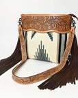 American Darling ADBGZ579A Signature Crossbody Hand Tooled Saddle Blanket Genuine Leather women bag western handbag purse