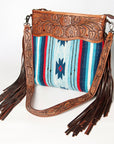 American Darling ADBGZ557A Signature Crossbody Hand Tooled Saddle Blanket Genuine Leather women bag western handbag purse