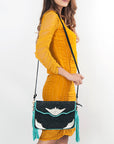 American Darling Hair On Genuine Leather Women Bag Western Handbag Purse