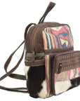 OHLAY KB105 Backpack Upcycled Canvas Hair-On Genuine Leather women bag western handbag purse
