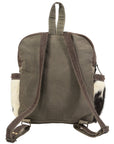 OHLAY KB105 Backpack Upcycled Canvas Hair-On Genuine Leather women bag western handbag purse