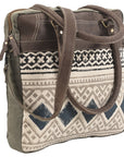 OHLAY KB108 TOTE Upcycled Wool Upcycled Canvas Genuine Leather women bag western handbag purse