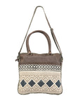 OHLAY KB108 TOTE Upcycled Wool Upcycled Canvas Genuine Leather women bag western handbag purse