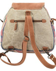 OHLAY KB113 Backpack Upcycled Canvas Genuine Leather women bag western handbag purse