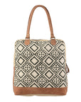 OHLAY KB155 TOTE Upcycled Wool Upcycled Canvas Genuine Leather women bag western handbag purse