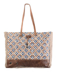 OHLAY KB169 TOTE Upcycled Wool Upcycled Canvas Genuine Leather women bag western handbag purse
