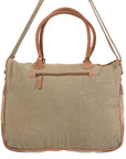 OHLAY KB175 TOTE Upcycled Wool Upcycled Canvas Genuine Leather women bag western handbag purse
