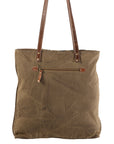 OHLAY KB194 TOTE Upcycled Wool Upcycled Canvas Genuine Leather women bag western handbag purse