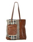OHLAY KB194 TOTE Upcycled Wool Upcycled Canvas Genuine Leather women bag western handbag purse