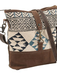 OHLAY MESSENGER Upcycled Wool Upcycled Canvas Genuine Leather women bag western handbag purse