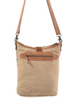 OHLAY MESSENGER Upcycled Canvas Hair-on Genuine Leather women bag western handbag purse