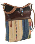 OHLAY MESSENGER Upcycled Wool Upcycled Canvas Embossed Hair-on Genuine Leather women bag western handbag purse