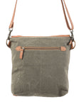 OHLAY MESSENGER Upcycled Canvas Hair-on Genuine Leather women bag western handbag purse