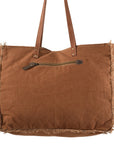 OHLAY KB228 TOTE Upcycled Wool Upcycled Canvas Embossed Genuine Leather women bag western handbag purse