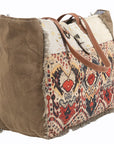 OHLAY KB229 TOTE Upcycled Wool Upcycled Canvas Hair-on Genuine Leather women bag western handbag purse