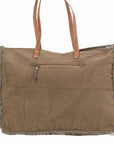 OHLAY KB229 TOTE Upcycled Wool Upcycled Canvas Hair-on Genuine Leather women bag western handbag purse