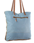 OHLAY KB241 TOTE Upcycled Wool Upcycled Canvas Embossed Genuine Leather women bag western handbag purse