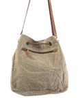 OHLAY KB270 Bucket Upcycled Wool Upcycled Canvas Hair-On Genuine Leather women bag western handbag purse