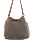 OHLAY KB271 Bucket Upcycled Wool Upcycled Canvas Hair-On Genuine Leather women bag western handbag purse