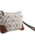 OHLAY WRISTLET Upcycled Wool Upcycled Canvas Genuine Leather women bag western handbag purse