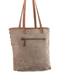OHLAY KB282 TOTE Upcycled Wool Upcycled Canvas Embossed Hair-on Genuine Leather women bag western handbag purse