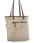 OHLAY KB283 TOTE Upcycled Wool Upcycled Canvas Embossed Hair-on Genuine Leather women bag western handbag purse