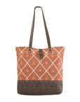 OHLAY KB284 TOTE Upcycled Wool Upcycled Canvas Genuine Leather women bag western handbag purse