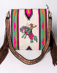 American Darling Messenger Saddle Blanket Genuine Leather women bag western handbag purse