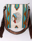 American Darling Messenger Saddle Blanket Genuine Leather women bag western handbag purse