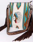 American Darling Messenger Saddle Blanket Genuine Leather women bag western handbag purse
