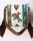 American Darling Messenger Saddle Blanket Genuine Leather women bag western handbag purse