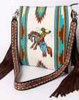 American Darling Messenger Saddle Blanket Genuine Leather women bag western handbag purse