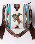 American Darling Large Crossbody Saddle Blanket Genuine Leather women bag western handbag purse
