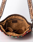 American Darling ADBGA268B Large Crossbody Hand Tooled Saddle Blanket Genuine Leather women bag western handbag purse