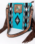 American Darling Messenger Saddle Blanket Genuine Leather Women Bag Western Handbag Purse