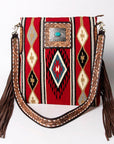 American Darling Messenger Saddle Blanket Genuine Leather Women Bag Western Handbag Purse