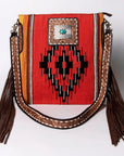 American Darling Messenger Saddle Blanket Genuine Leather Women Bag Western Handbag Purse