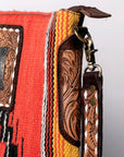 American Darling Messenger Saddle Blanket Genuine Leather Women Bag Western Handbag Purse