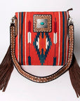 American Darling Messenger Saddle Blanket Genuine Leather Women Bag Western Handbag Purse