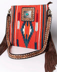 American Darling Messenger Saddle Blanket Genuine Leather Women Bag Western Handbag Purse