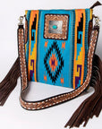 American Darling Messenger Saddle Blanket Genuine Leather Women Bag Western Handbag Purse