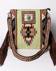 American Darling Messenger Saddle Blanket Genuine Leather Women Bag Western Handbag Purse