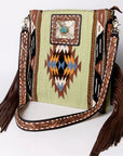 American Darling Messenger Saddle Blanket Genuine Leather Women Bag Western Handbag Purse