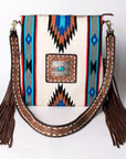 American Darling Large Crossbody Hand Tooled Saddle Blanket Genuine Leather women bag western handbag purse