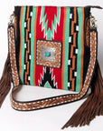 American Darling Large Crossbody Hand Tooled Saddle Blanket Genuine Leather women bag western handbag purse