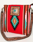 American Darling ADBGA271A Large Crossbody Hand Tooled Saddle Blanket Genuine Leather women bag western handbag purse