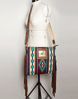 American Darling Large Crossbody Hand Tooled Saddle Blanket Genuine Leather women bag western handbag purse