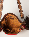 American Darling Large Crossbody Hand Tooled Saddle Blanket Genuine Leather women bag western handbag purse